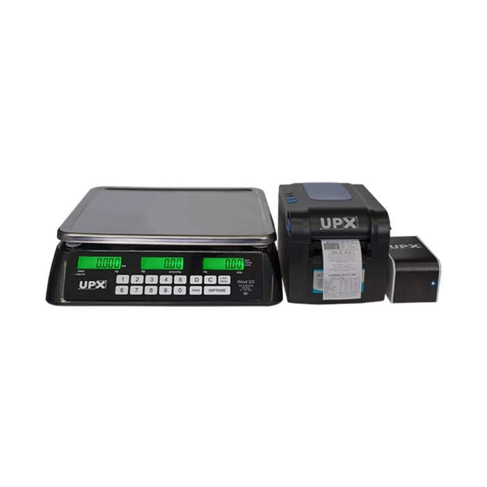 Balança UPX Combo Wind D3 Restaurante 32KG WI-FI Preta - Imagem 1