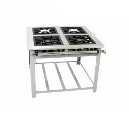 Fogão Venâncio Maxi 4 Bocas Duplas 40X40 Central Inox