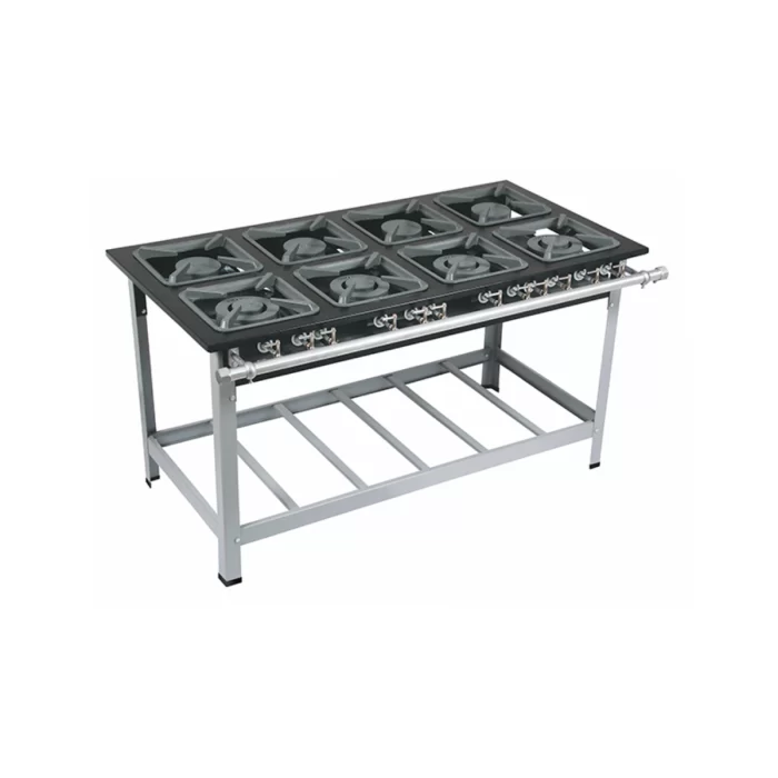 Fogão Metalmaq Luxo 8 Bocas Duplas 30X30 Central - Imagem 1