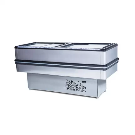 Ilha Congelados Polar Vidro Reto 2M Inox