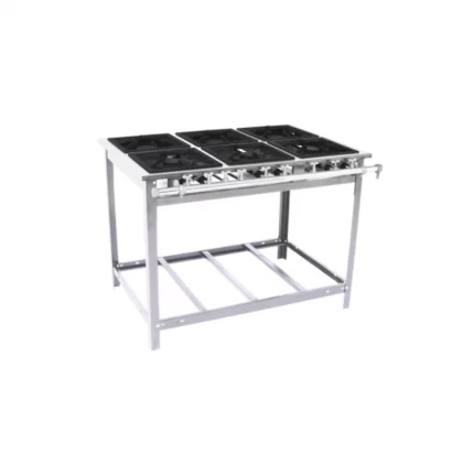 Fogão Industrial Venâncio Extra 6 Bocas 30CM Inox C/ Pé