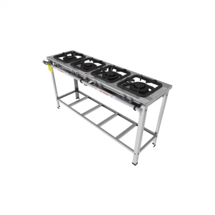 Fogão Industrial Gastromaq 4 Bocas Duplas 30X30 Inox