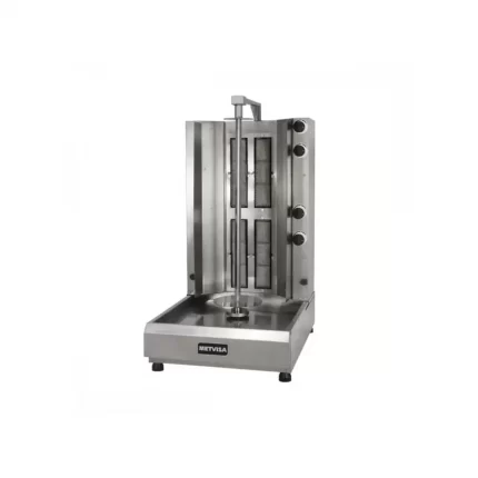 Assadeira Gás Metvisa Churrasco Grego 20KG Inox 110V