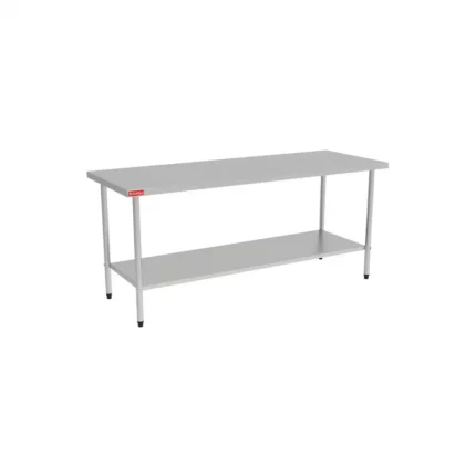 Mesa Sulfisa Inox 190X70X85 Prateleira Lisa Desmontada