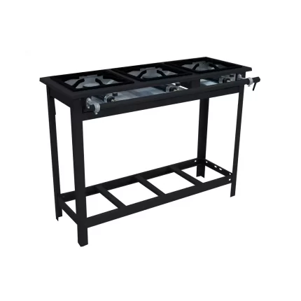 Fogão Industrial Venâncio Vulcão 3 Bocas 30X30 C/ Pé <br/>