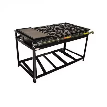 Fogão Venâncio Maxi 6 Bocas Duplas 40X40 C/ Chapa