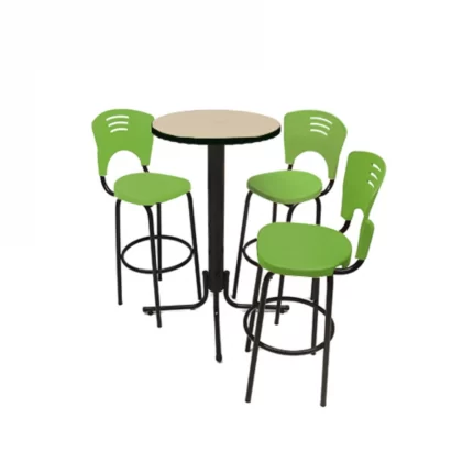 Conjunto Mesa Flexstar 3 Banquetas Verdes