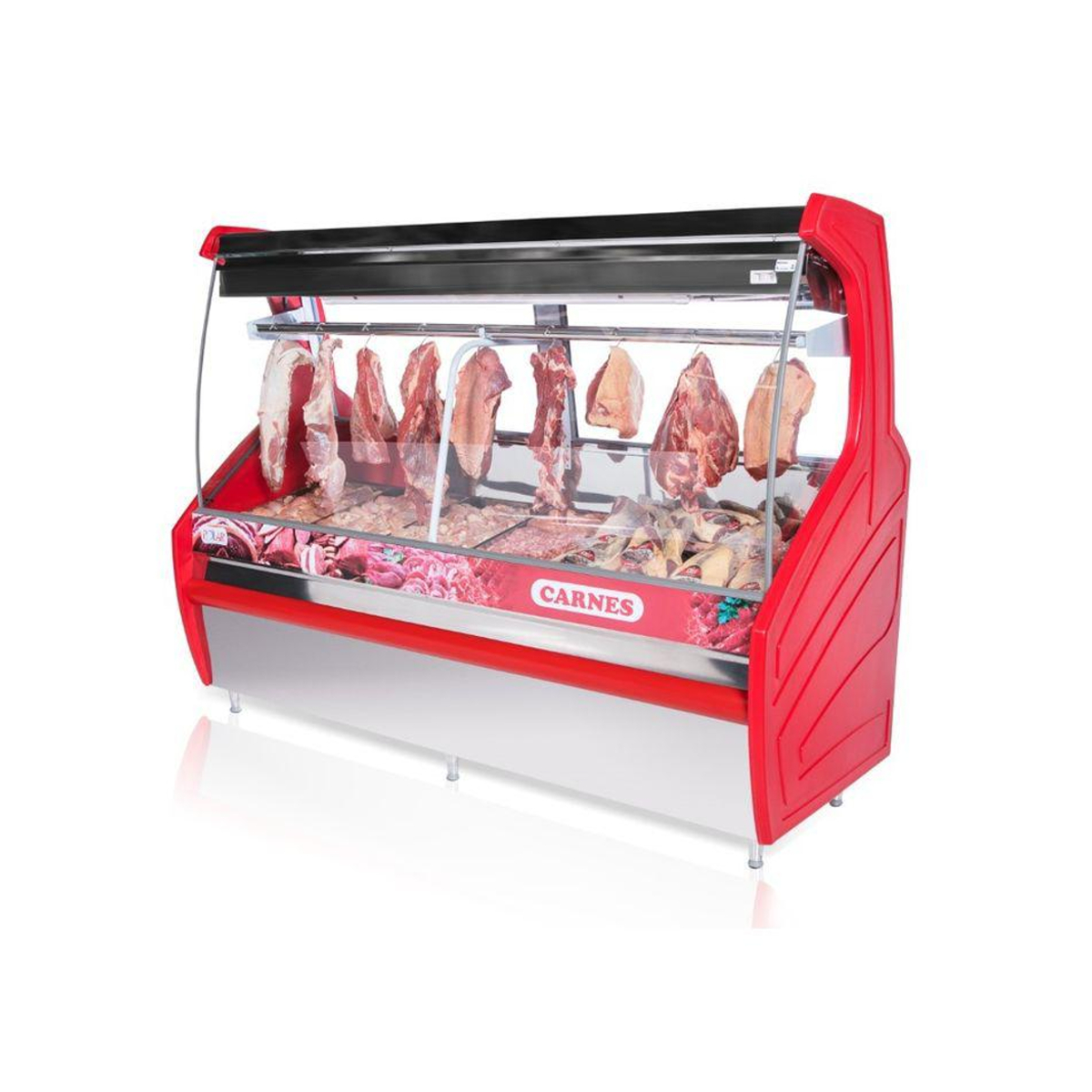 055.46.0085 Balcão Açougue Polar Luxo 2M Vermelho 220V - Imagem 1