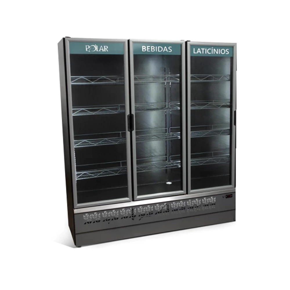 055.46.1445 Balcão Serviço Expositor Polar EVP170 3 Portas Preto 220V - Imagem 1