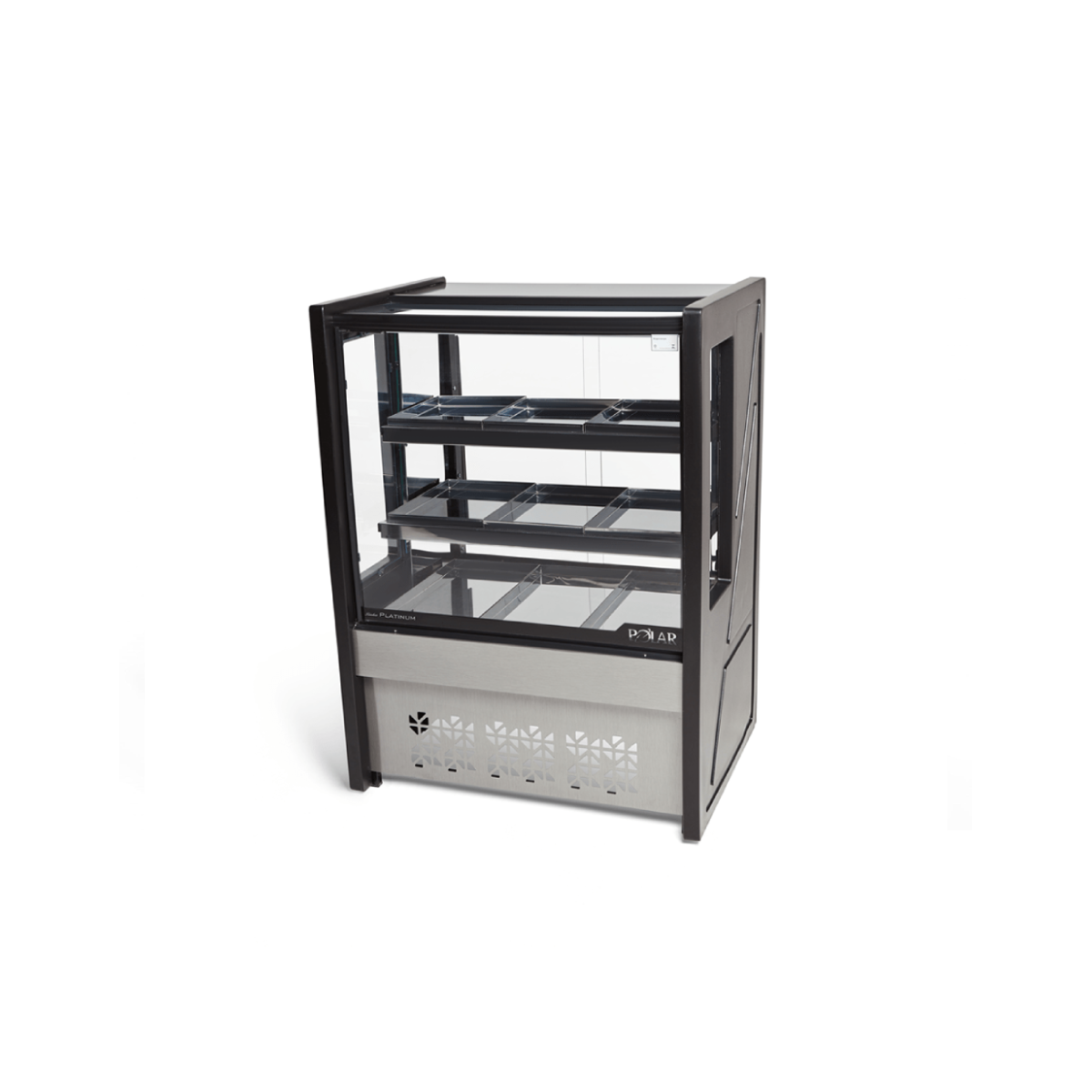 055.46.3035 Balcão Vitrine Estufa Polar 0,8M Platinum Preto 220V - Imagem 1