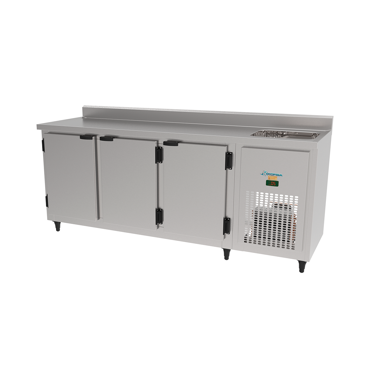055.90.0175 Balcão Insumos Kofisa Inox Direito 2M Cuba 220V - Imagem 1