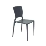 Cadeira Tramontina Sofia Encosto Fechado S/ Braços Cinza