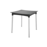 Mesa Tramontina Diana Preta Pernas Alumínio