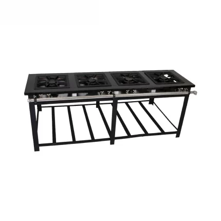 Fogão Industrial Venâncio Maxi 4 Bocas Duplas 40X40 Linha