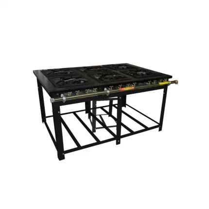Fogão Industrial Venâncio Maxi 6 Bocas 40X40 C/ Pé<br/>