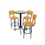 Conjunto Mesa Flexstar CJ 3 Banquetas Amarelas