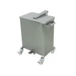 Lixeira Imeca 75L Inox C/ Rodas Inox